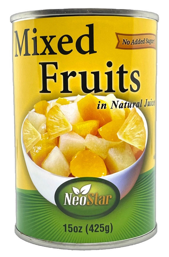 #300 (15oz) Mixed Fruits, Natural Juice
