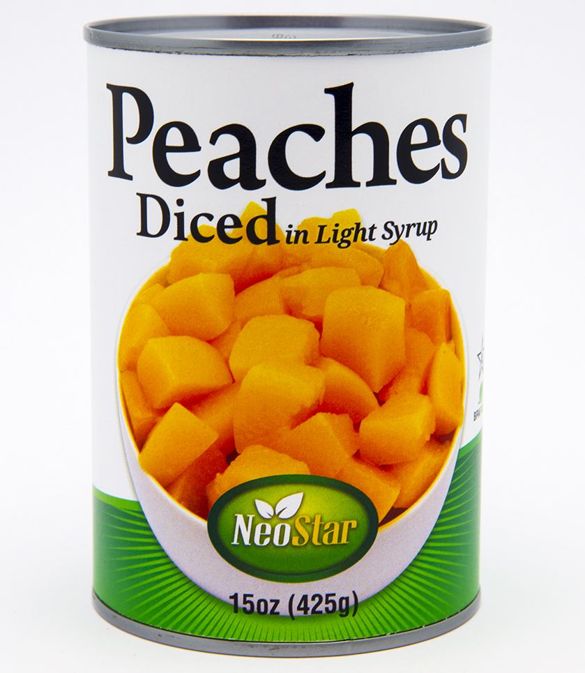 #300 (15oz) Peach Dices, Light Syrup