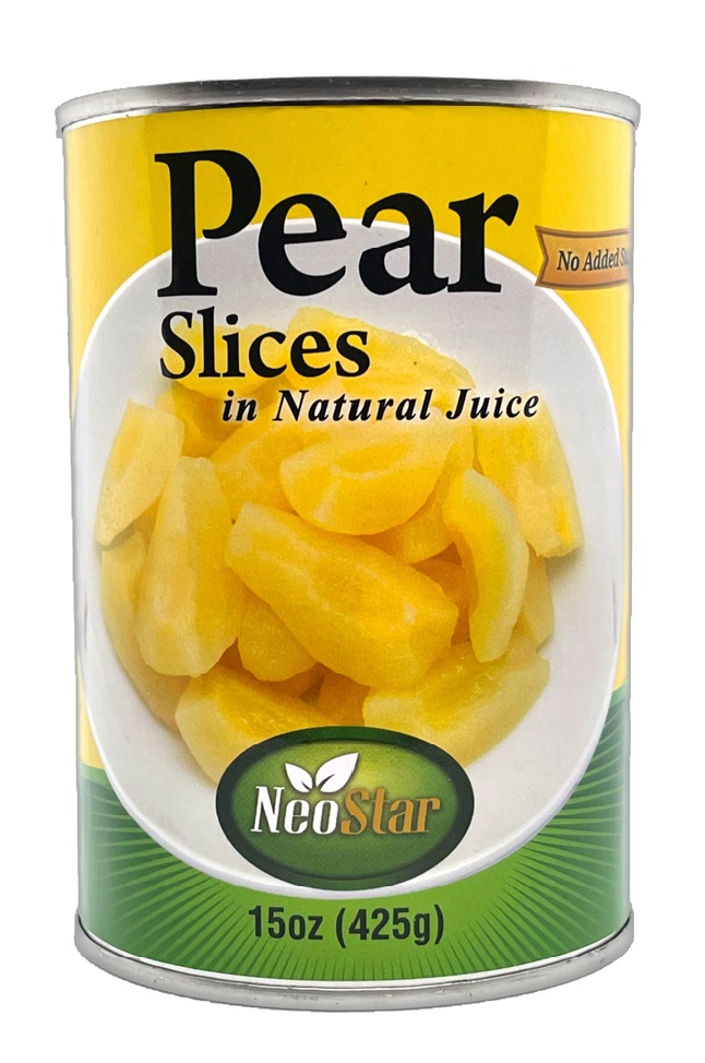#300 (15oz) Pear Slices, Natural Juice