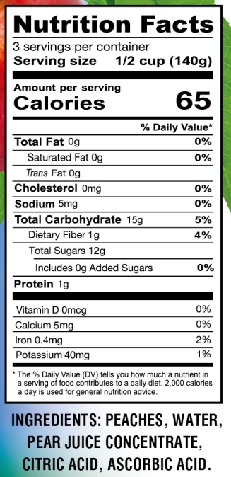 #300 (15oz) Peach Slices, Natural Juice