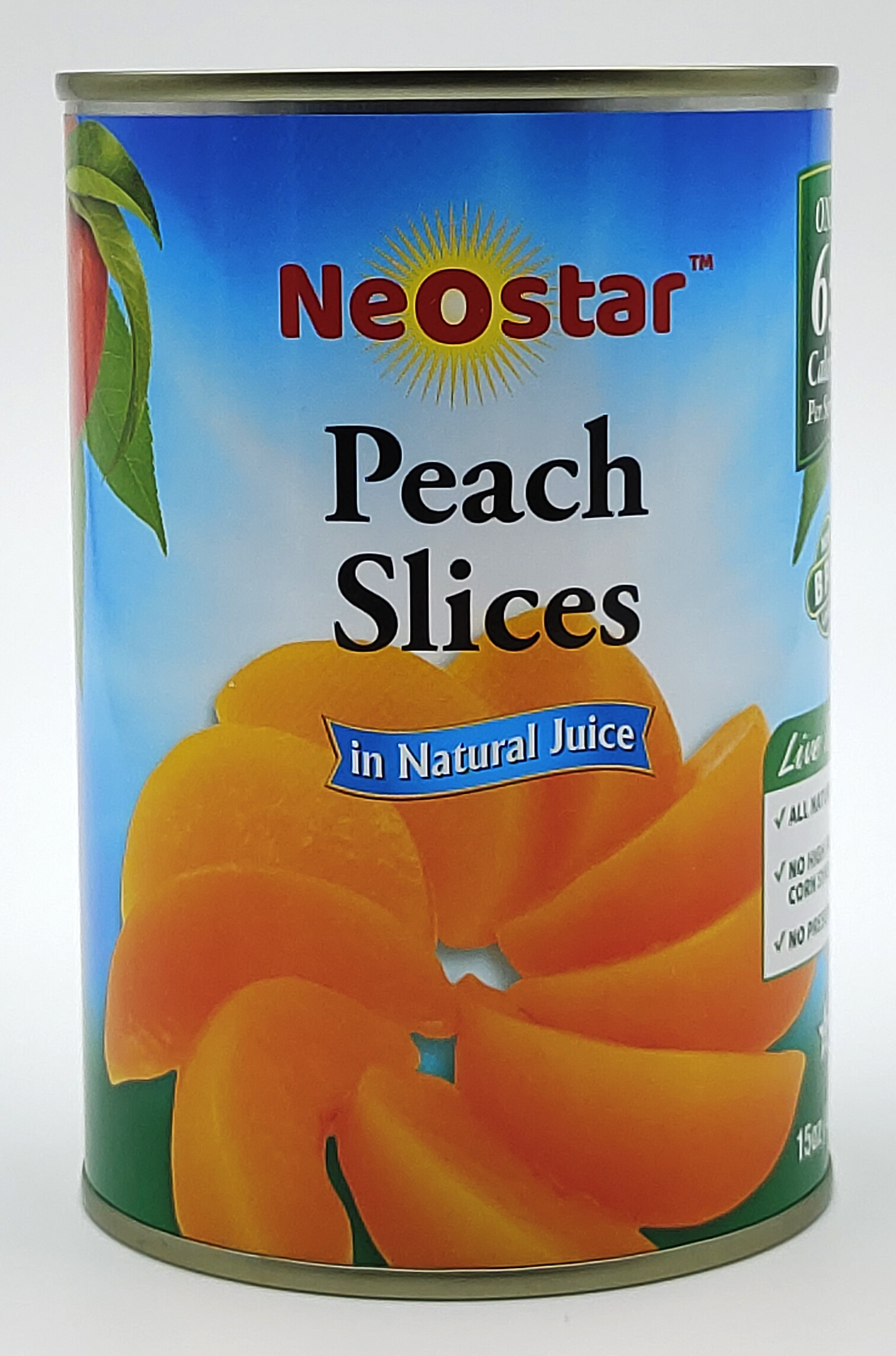 #300 (15oz) Peach Slices, Natural Juice