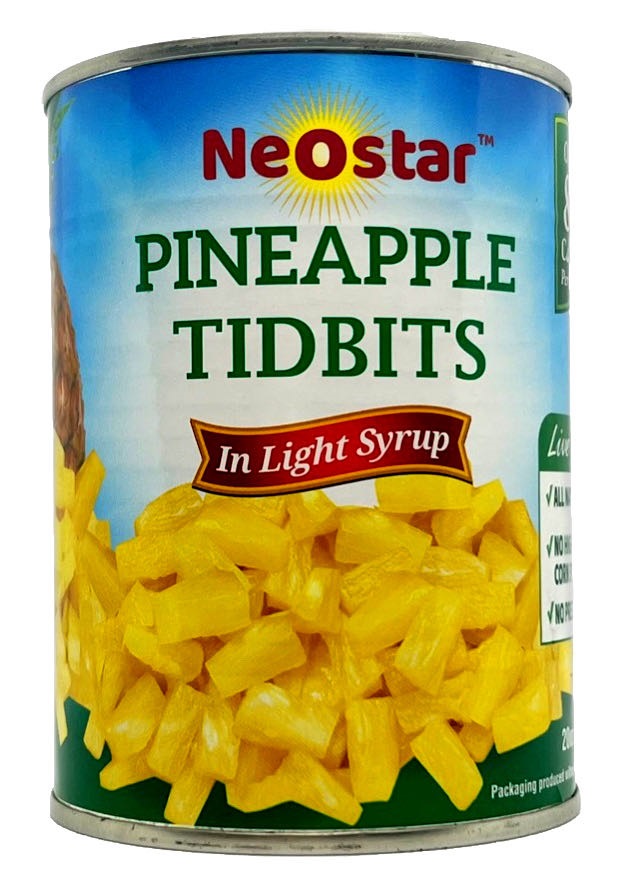 #1.5SQ (15oz) Pineapple Tidbits, Light Syrup