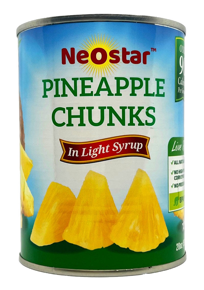 #1.5SQ (15oz) Pineapple Chunks, Light Syrup