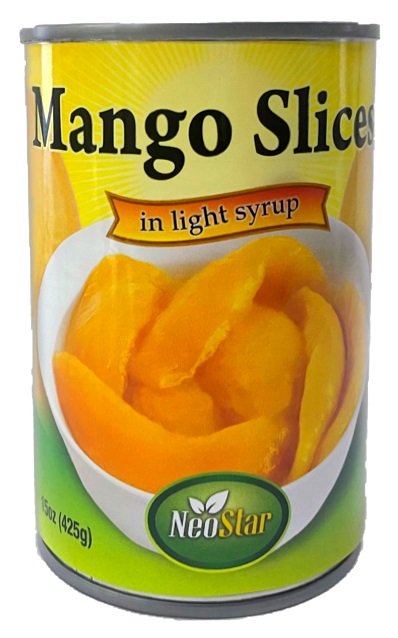 #300 (15oz) Mango Slices, Light Syrup